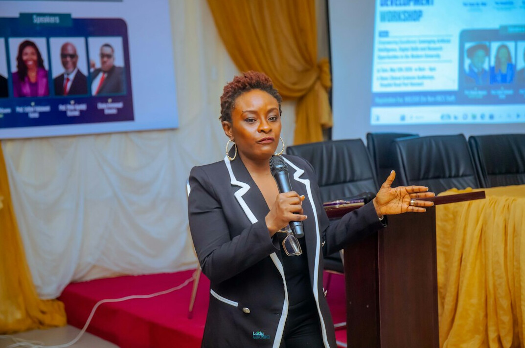 person giving speech