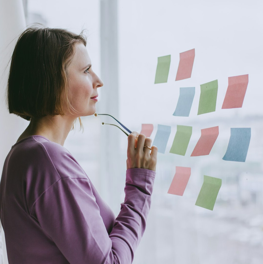 woman presenting ideas